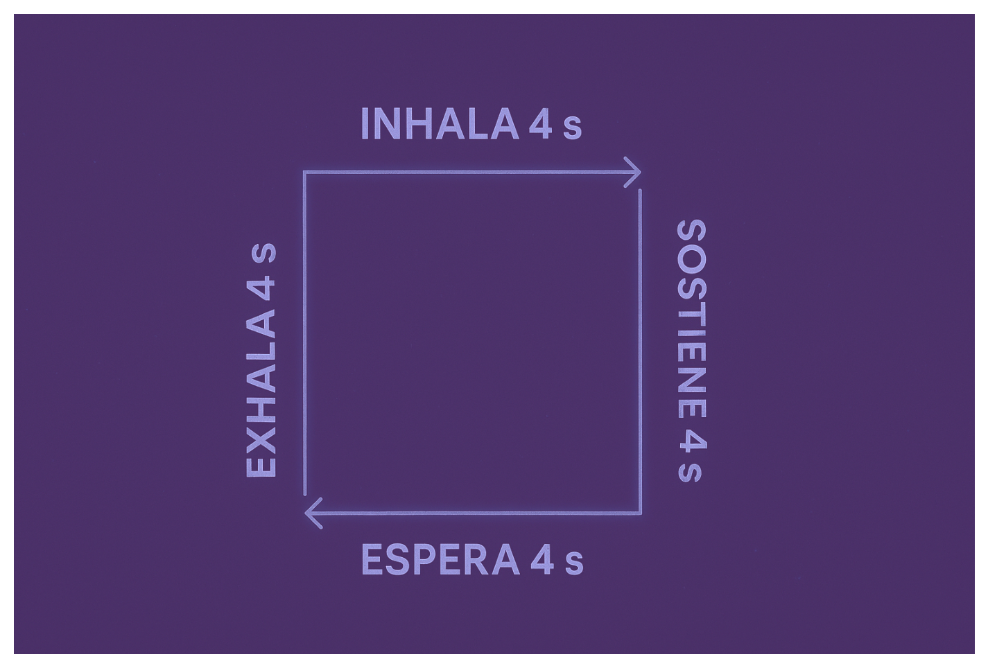 Persona practicando respiración cuadrada en un ambiente relajado