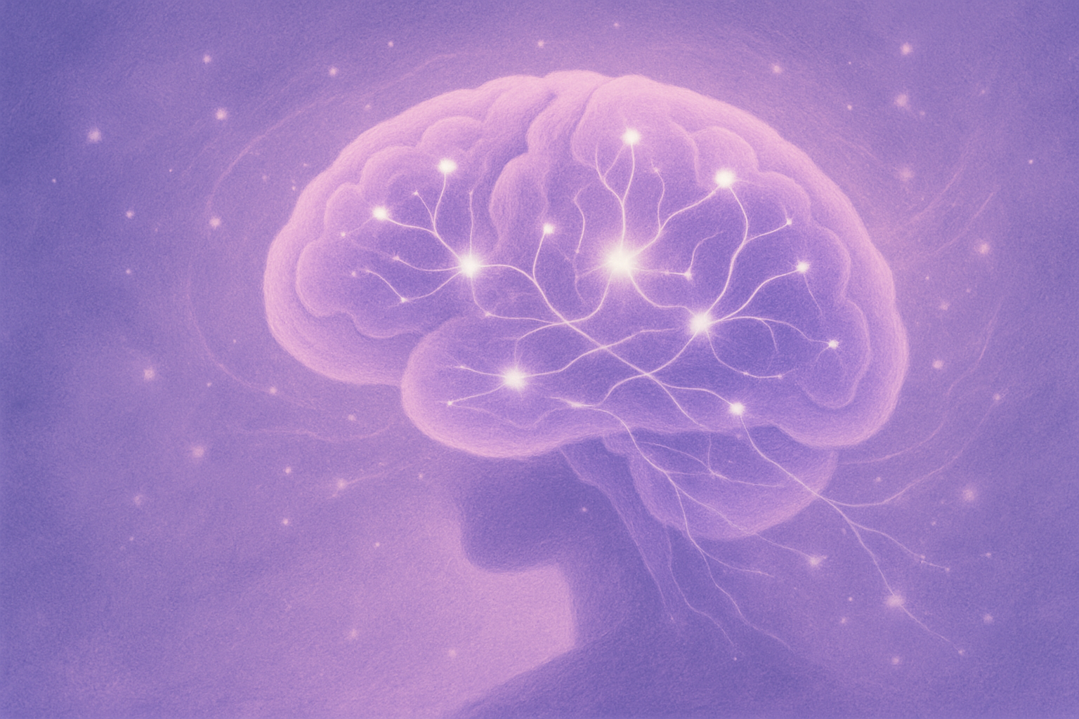 Ilustración de un cerebro formando nuevas conexiones neuronales